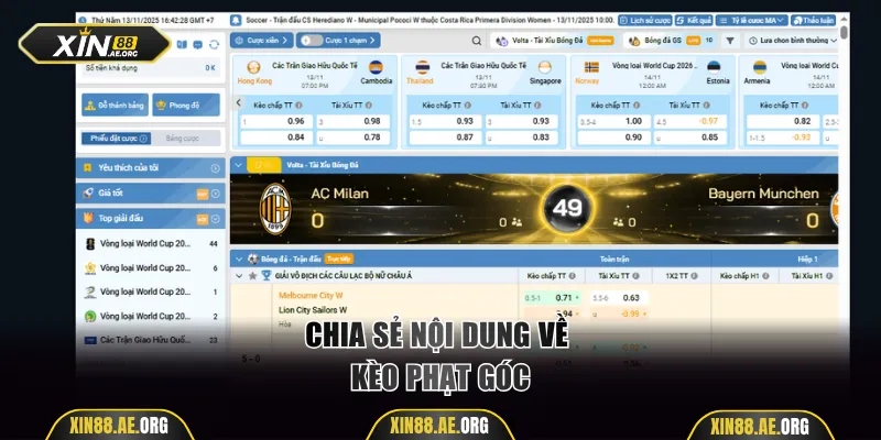 Chia sẻ nội dung về kèo phạt góc